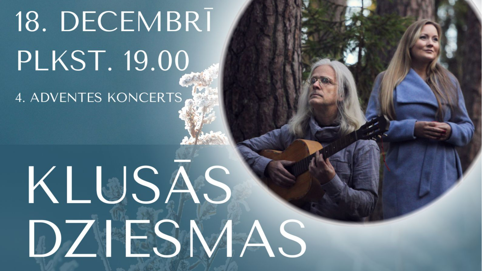 Koncertu ciklu "Ziemas svētdienas Mazajā ģildē 2022" noslēgs Līga Priede un Andrejs Grimms