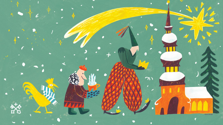 Ar gaismas un bērnības motīviem Rīgā sācies Ziemassvētku gaidīšanas laiks 