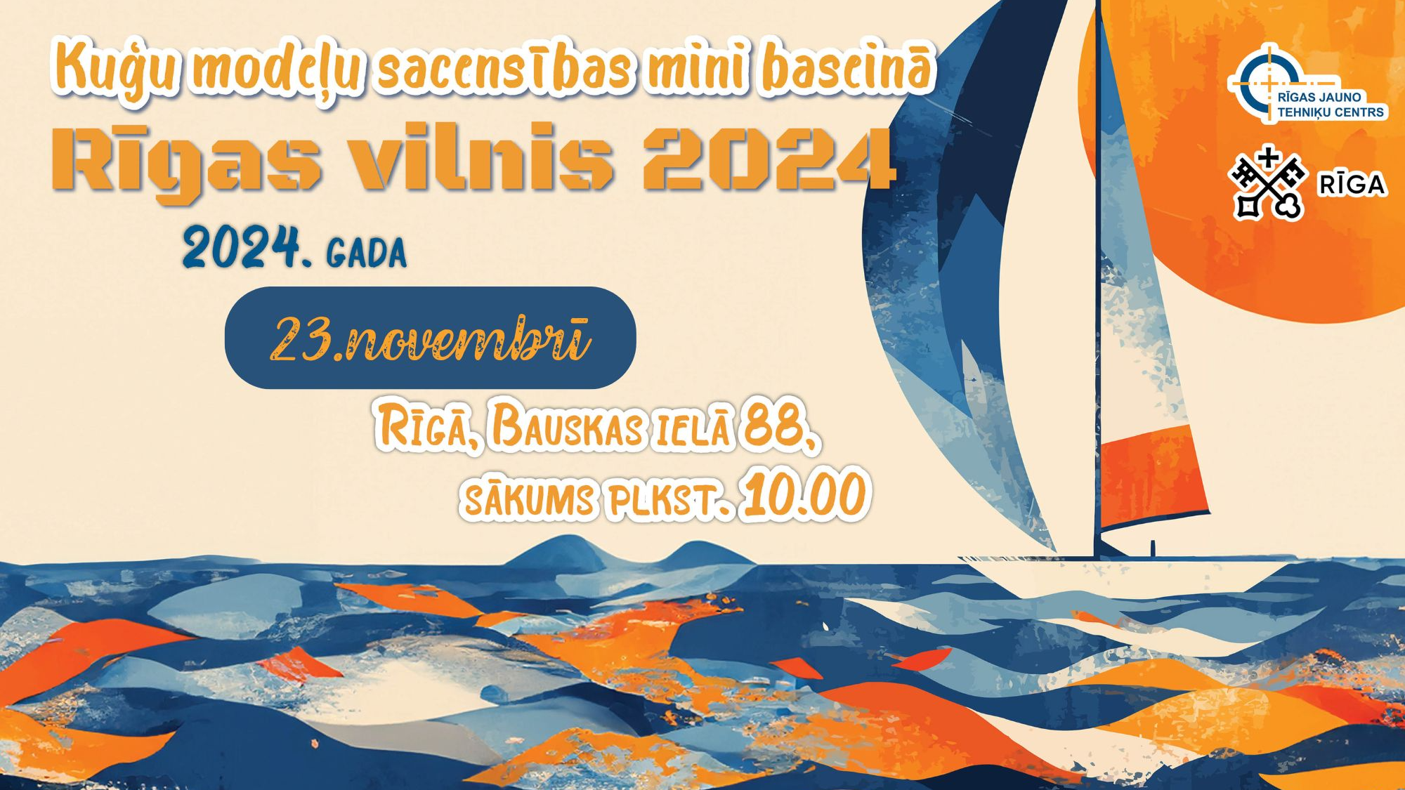 Aicinām piedalīties kuģu modeļu sacensībās “Rīgas vilnis 2024’’