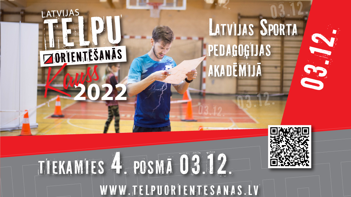 Rīgā notiks sacensību “Telpu orientēšanās kauss 2022” ceturtais un piektais posms
