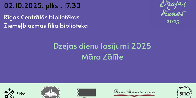 Dzejas dienas 2025. Māra Zālīte