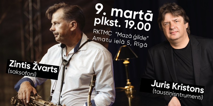 Pasākuma plakāts ar muzikālās apvienības “Rezidenti” mūziķiem