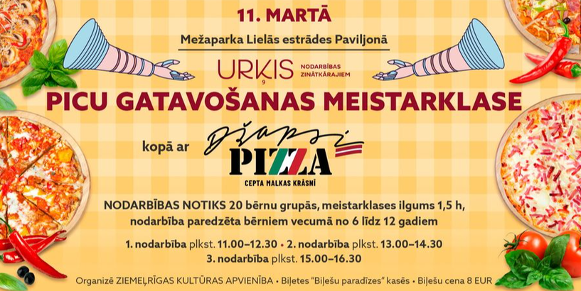 Picu gatavošanas meistarklase bērniem kopā ar "Džapsi Pizza"