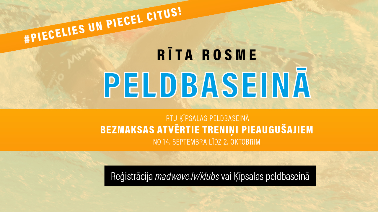 Bezmaksas atvērtie treniņi “Rīta rosme peldbaseinā”