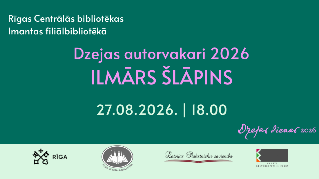 Tikšanās ar dzejnieku un publicistu Ilmāru Šlāpinu RCB Imantas filiālbibliotēkā