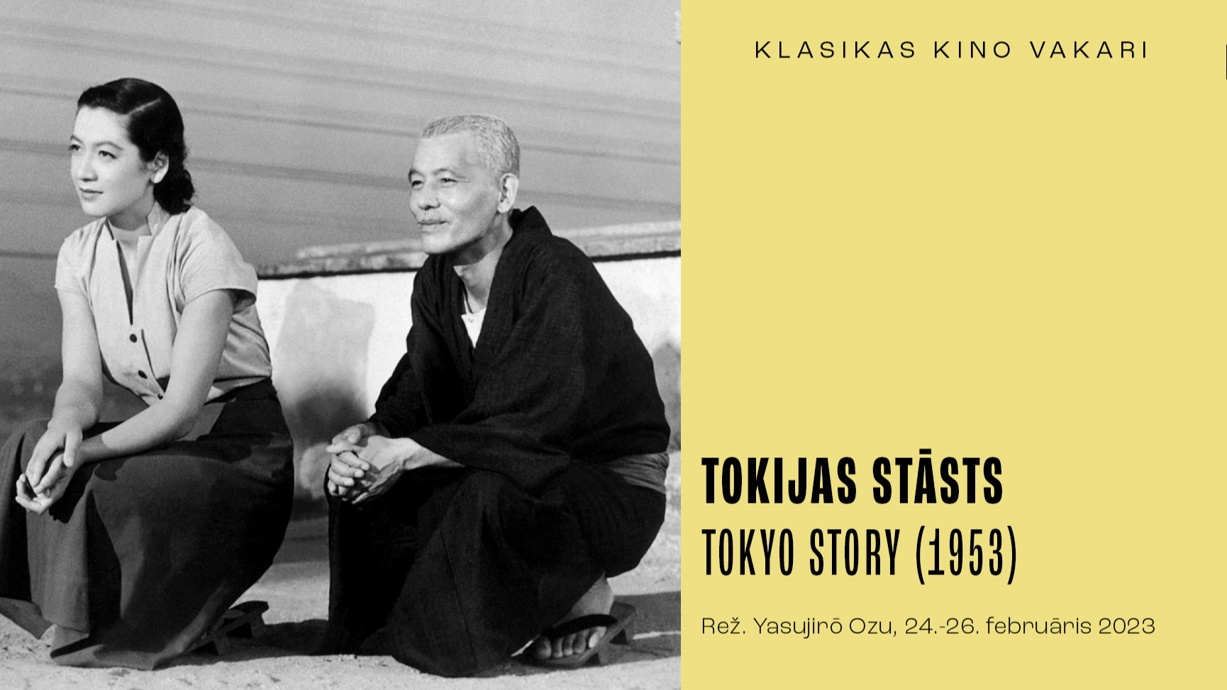 “Klasikas kino vakaru” programmā Jasudžiro Odzu “Tokijas stāsts” 
