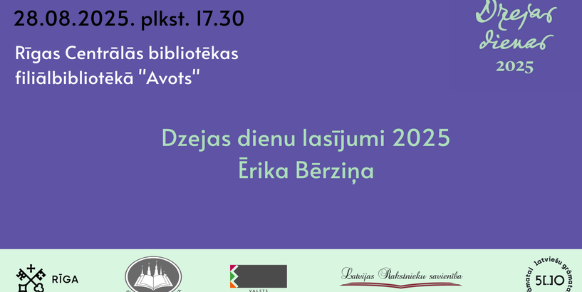 Dzejas dienas 2025. Ērika Bērziņa