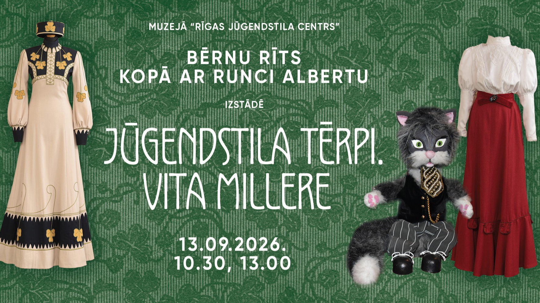 Jūgendstila tērpiem veltīts Bērnu rīts muzejā “Rīgas Jūgendstila centrs”
