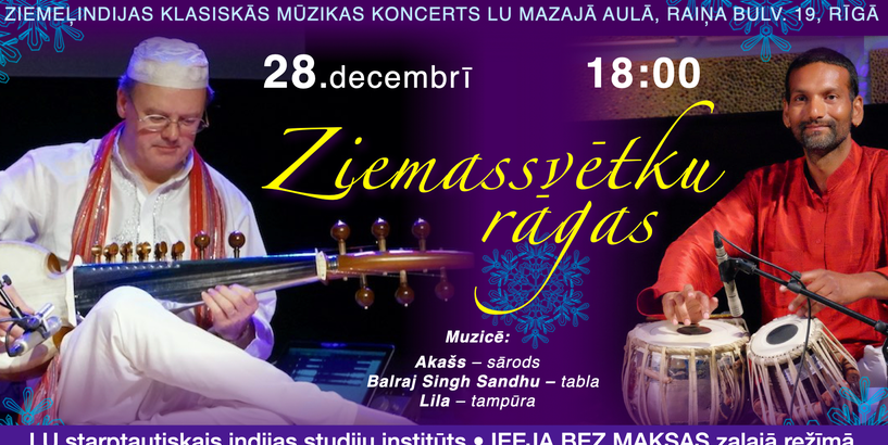 Ziemeļindijas klasiskas mūzikas koncerts "Ziemassvētku rāgas"