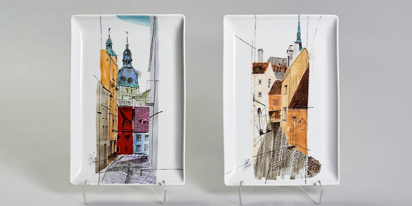 Ludmilas Nazinas un Sergeja Rusakova lekcija un meistarklase Rīgas Porcelāna muzejā