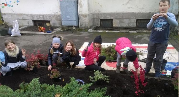 Rīgas skolas īsteno jauniešu iniciatīvas projektu „Izglītības iestāžu teritoriju apzaļumošana”