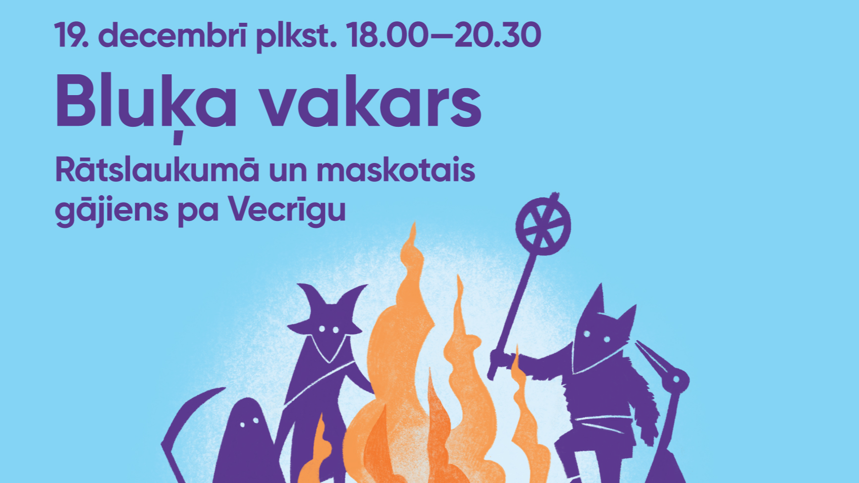 Bluķa vakars Rātslaukumā un maskotais gājiens pa Vecrīgu