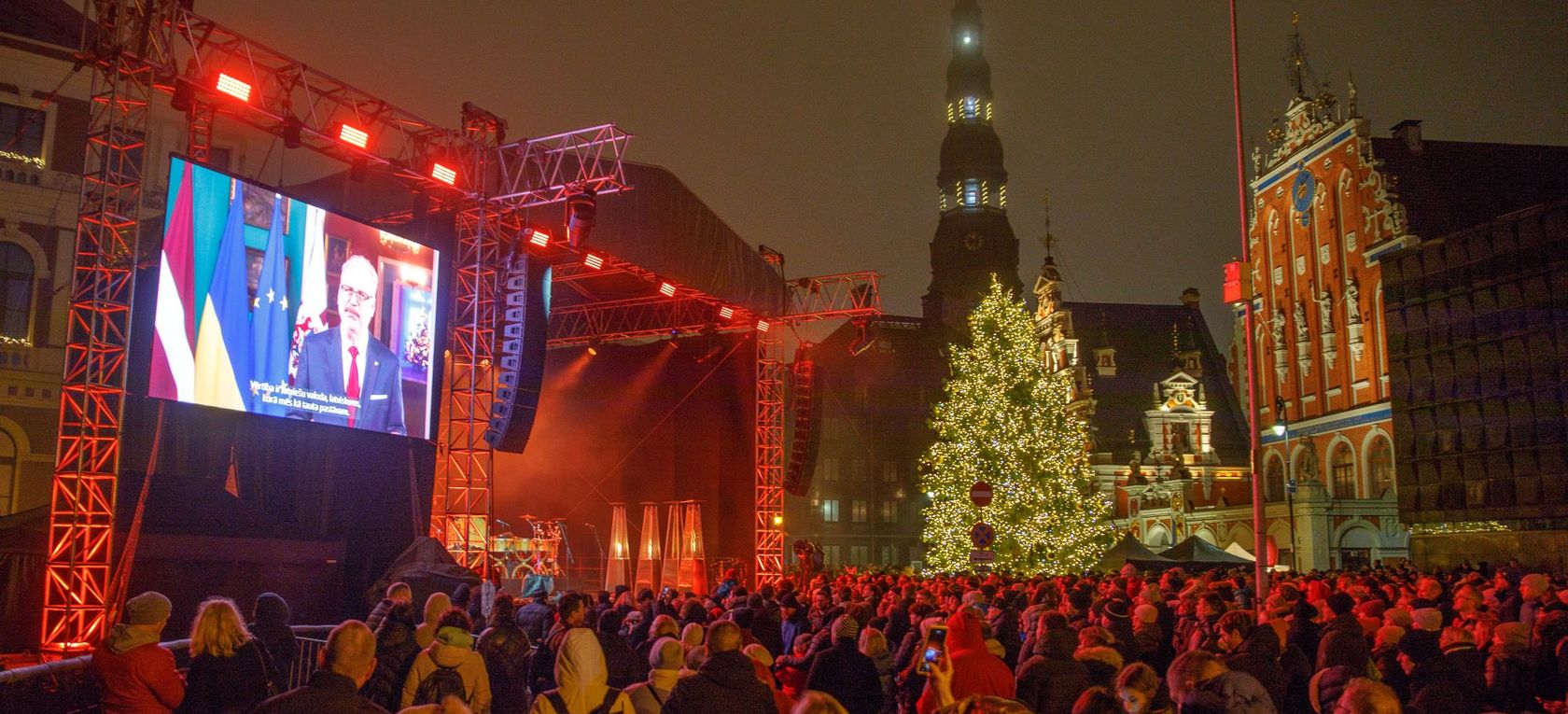 Jaunā gada svinības Rātslaukumā