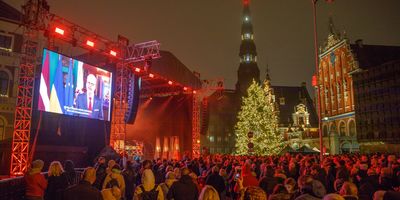 Jaunā gada svinības Rātslaukumā