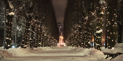 Izgaismotā aleja un "Vērmanes pasaku dārzs"