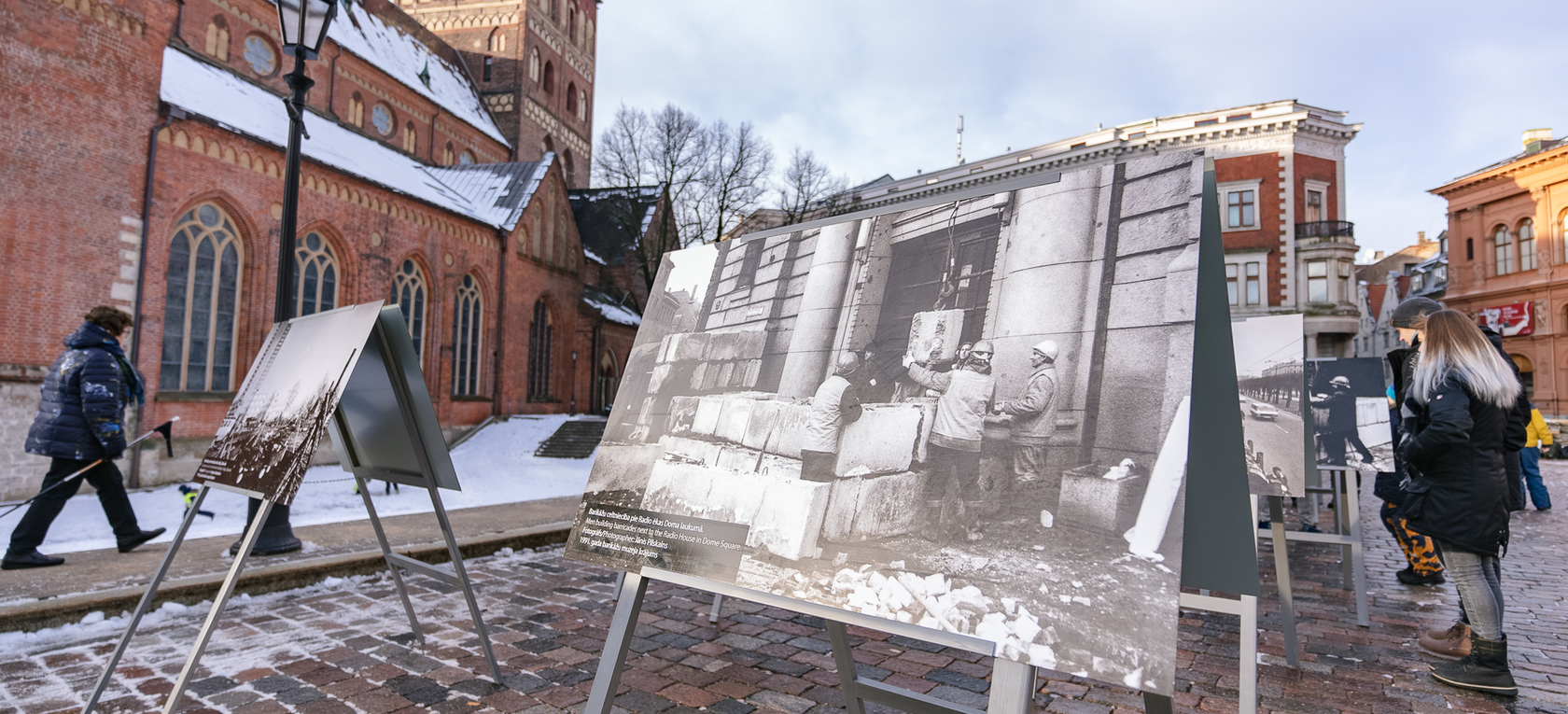 1991. gada barikāžu atcere Doma laukumā 