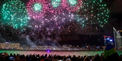 Jaunais gads Rīgā sagaidīts ar svinībām 11. novembra krastmalā